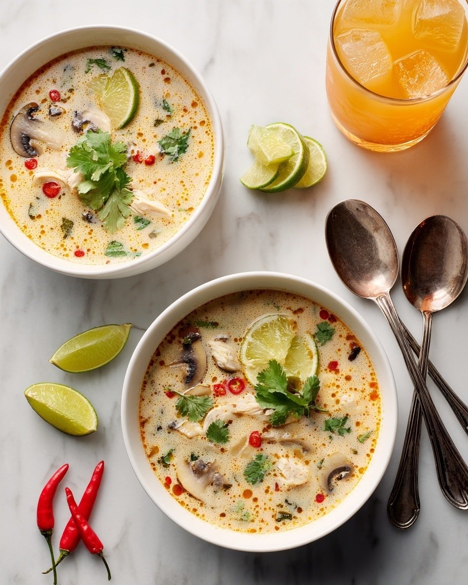 Slow Cooker Tom Kha Soup Recipe - Recipe Image — Slow Cooker Tom Kha Soup, Thai chicken coconut soup, easy Thai soup recipe, flavorful Thai soup, healthy slow cooker soup