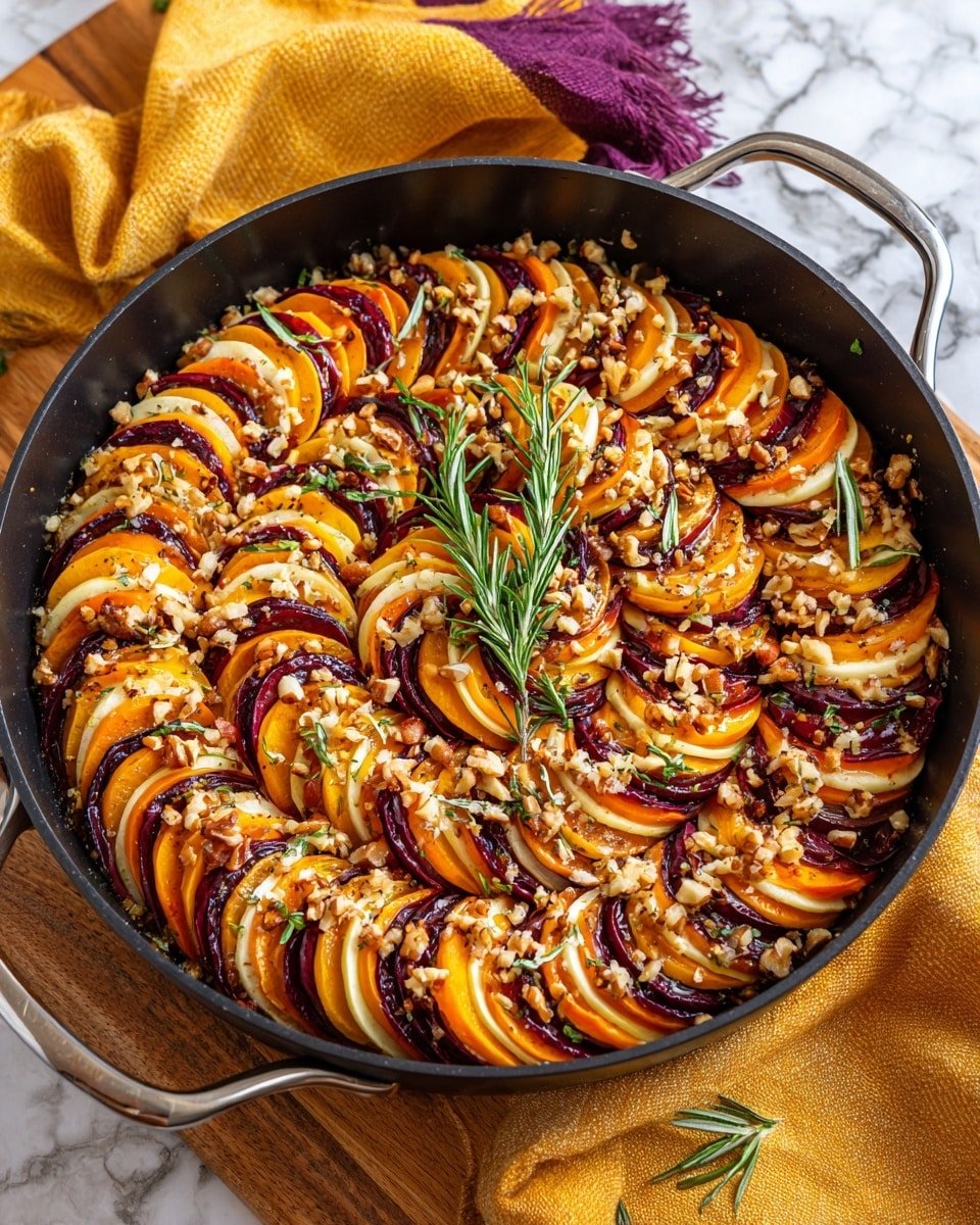 Butternut Squash, Apple, and Fennel Tian Recipe - Recipe Image — Butternut Squash, Apple, and Fennel Tian, Autumn vegetable tian, Elegant fall dinner ideas, Healthy roasted vegetable recipes, Cozy holiday vegetable dish