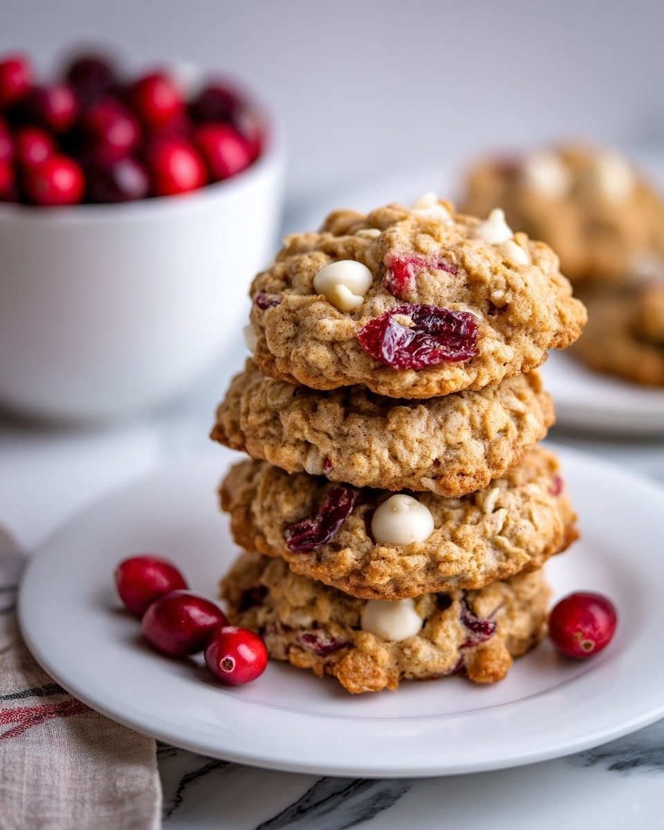 Oatmeal Cranberry Cookies Recipe - Recipe Image — Oatmeal Cranberry Cookies, cranberry oatmeal cookies, healthy breakfast cookies, homemade oatmeal cookies, tart and sweet cookies