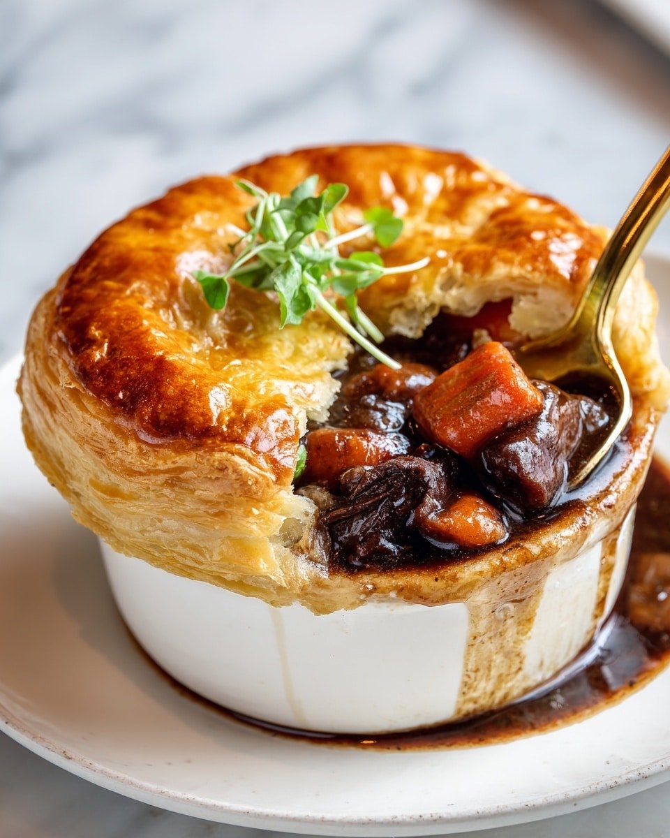 Guinness Braised Beef Pot Pie Recipe - Recipe Image — Guinness Braised Beef Pot Pie, Irish beef pot pie, hearty Guinness beef pie, Irish stew-inspired pie, comforting beef pot pie