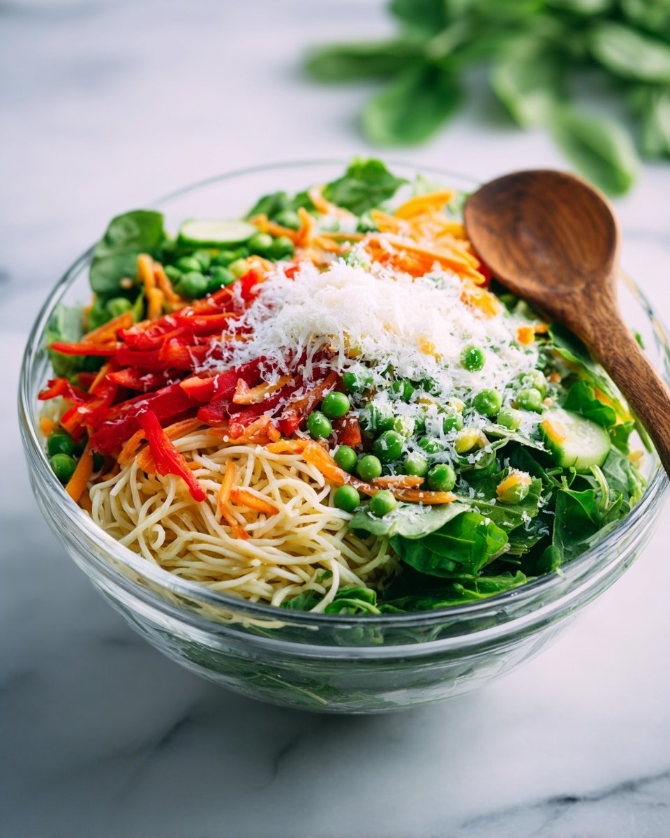 Spring Roll Salad with Spicy Ginger Dressing Recipe - Recipe Image — Spring Roll Salad with Spicy Ginger Dressing, healthy spring roll salad, fresh spring roll bowl, spicy ginger dressing recipe, light summer salad