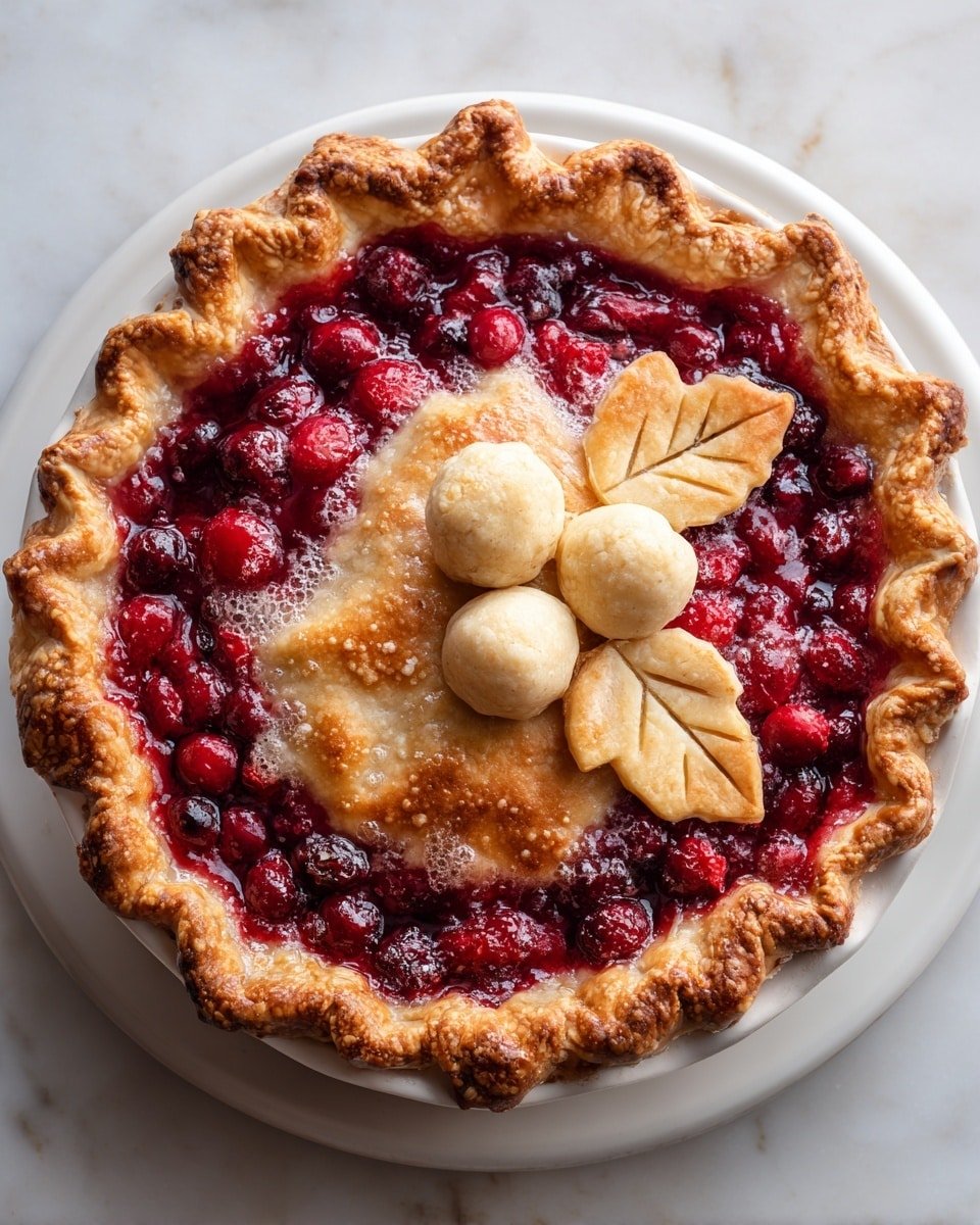 Cranberry Orange Custard Pie Recipe - Recipe Image — Cranberry Orange Custard Pie, festive tart with cranberries and orange, easy holiday dessert recipe, tangy custard pie, holiday pie desserts