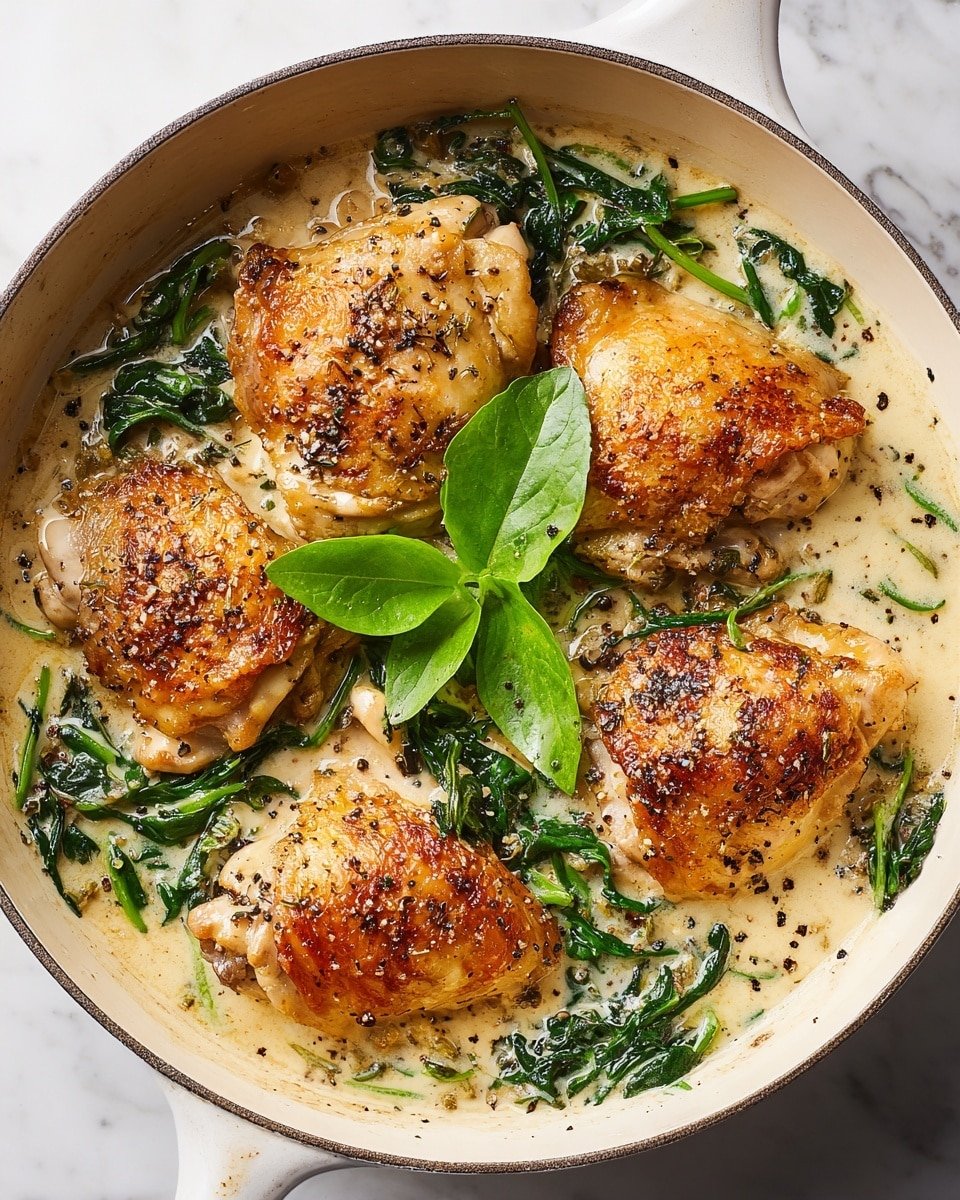 Keto Creamy Spinach Chicken Recipe - Recipe Image — Keto Creamy Spinach Chicken, low-carb chicken dinner, keto chicken recipes, healthy creamy chicken, easy keto chicken dinner