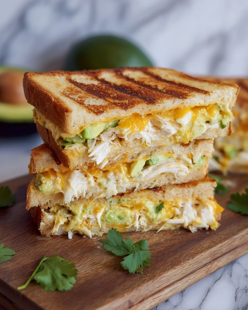 Chicken Avocado Melt Sandwich Recipe - Recipe Image — Chicken Avocado Melt Sandwich, Chicken Avocado Melt, easy chicken avocado sandwiches, toasted chicken sandwich recipes, healthy avocado chicken sandwich