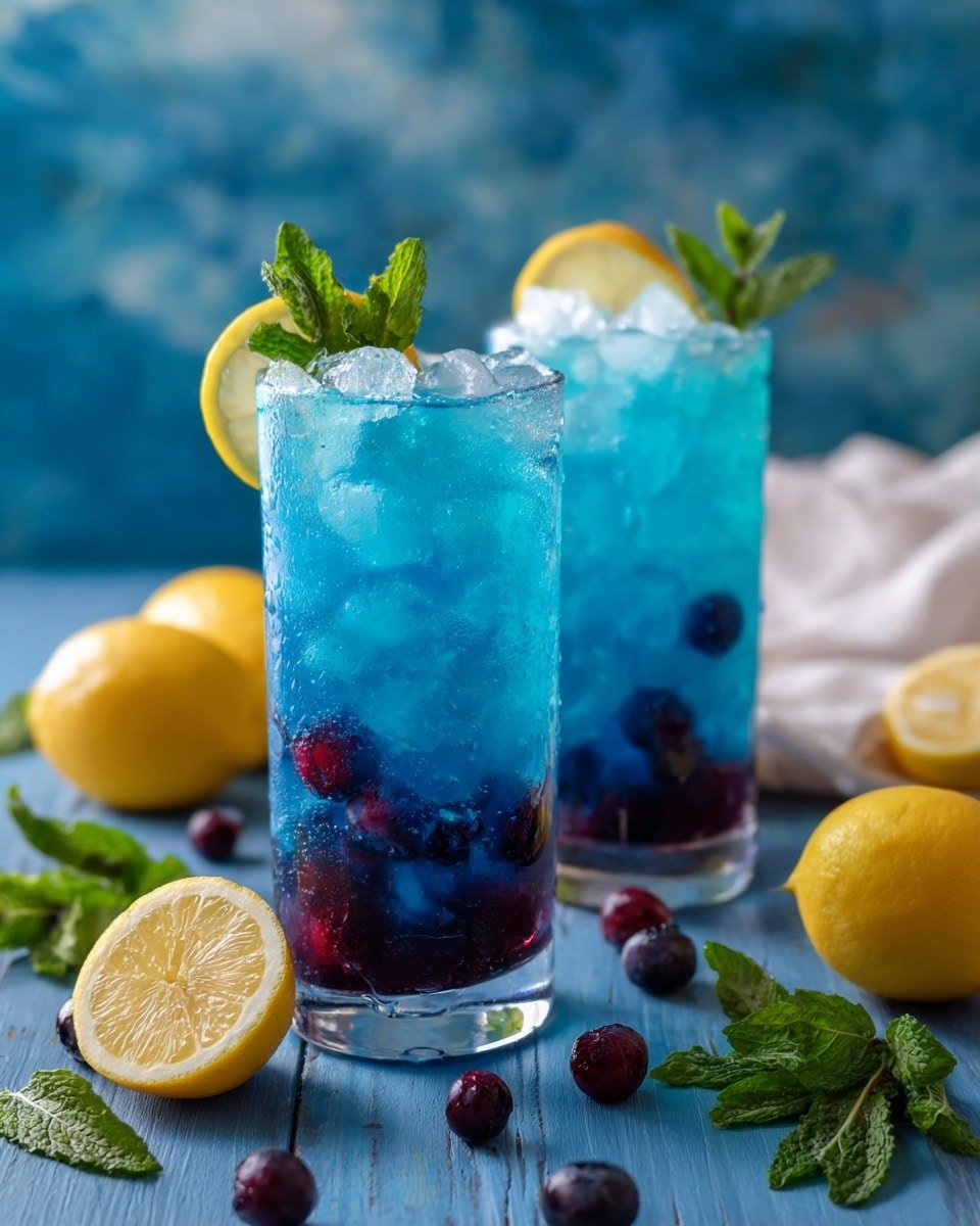 Blue Raspberry Lemonade Recipe - Recipe Image — Blue Raspberry Lemonade, Blue Raspberry Lemonade recipe, refreshing lemonade drinks, vibrant summer beverages, easy blue raspberry drink