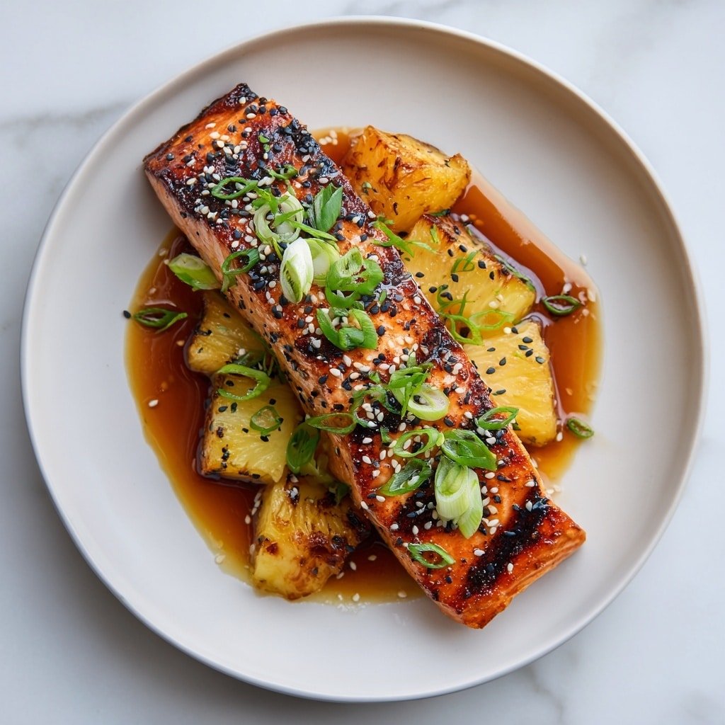 The image shows a shiny knife with a patterned steel blade featuring fine wavy lines, lying on a white plate with a faint circular design. The knife handle is colorful with swirls of green, blue, and gold, resembling a polished stone or shell texture. The knife is positioned diagonally across the top edge of the plate against a plain black background. Photo taken with an iphone --ar 1:1 --v 7 — Pan-Seared Mahi Mahi with Pineapple Teriyaki Glaze, mahi mahi pineapple teriyaki, tropical fish dinner, quick seafood recipes, healthy fish dinner
